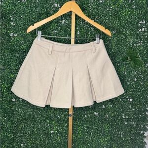 Free People Cream Mini Skirt
